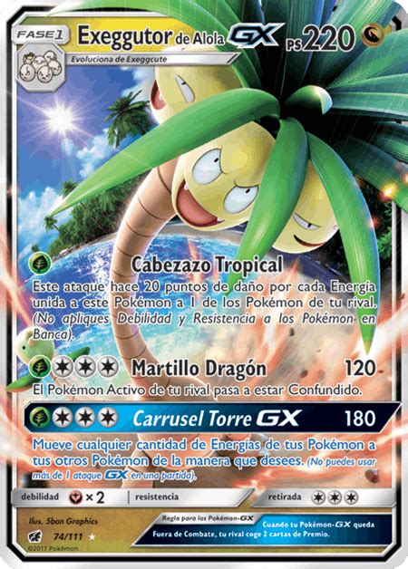 Exeggutor De Alola Gx Invasi N Carmes Tcg Wikidex La Enciclopedia