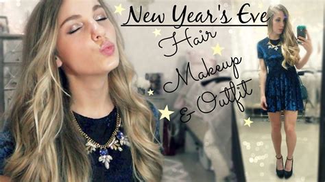 New Years Eve Hair Makeup And Outfit Grwm Youtube