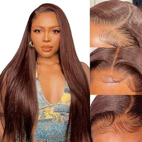 Amazon Cyikli Inch Chocolate Brown Lace Front Wigs Human Hair