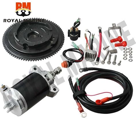 Outboard Motor Rear Control Change To Electric Starter Engine Kit For