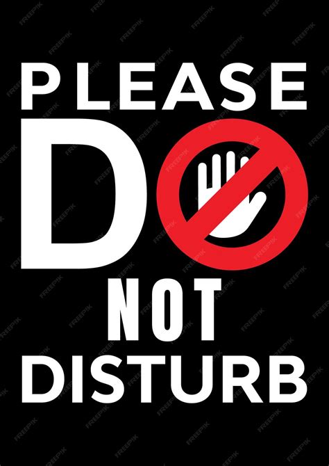 Premium Vector Please Do Not Disturb Signage Black