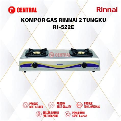 Jual Kompor Gas 2 Tungku Rinnai 522e Ri 522e Ri 522 E Stainless Steel