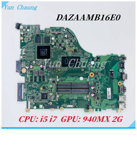 DAZAAMB16E0 REV E Mainboard UNTUK Acer Aspire E5 575 F5 573 E5 575G F5