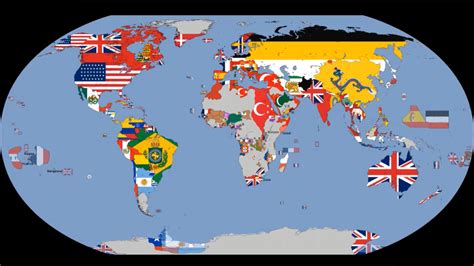 World Map Flag in 1880 : r/vexillology