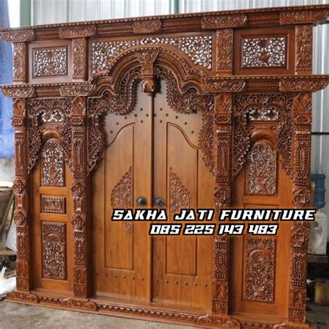 Jual Pintu Gebyok Ukiran Gapura Ukiran Jepara Ukuran Meter Kayu Jati