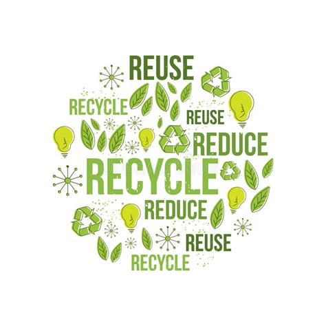 Reuse Reduce Recycle Poster Design Vector Eps10 Ecology Concept