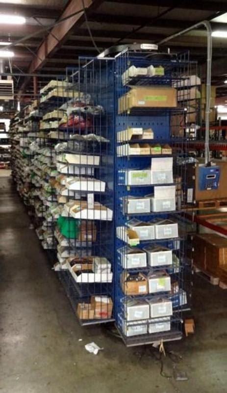 White Machine Company Horizontal Rail Carousel Storage System 50 Racks