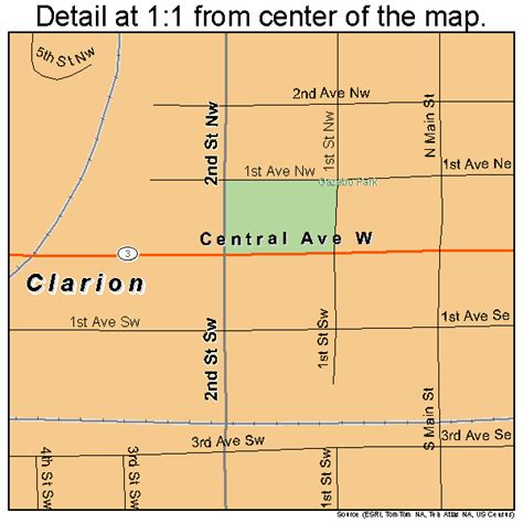 Clarion Iowa Street Map 1913620