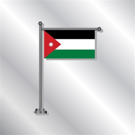 Premium Vector Illustration Of Jordan Flag Template