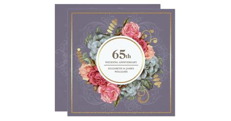 65th Wedding Anniversary Party Invitations