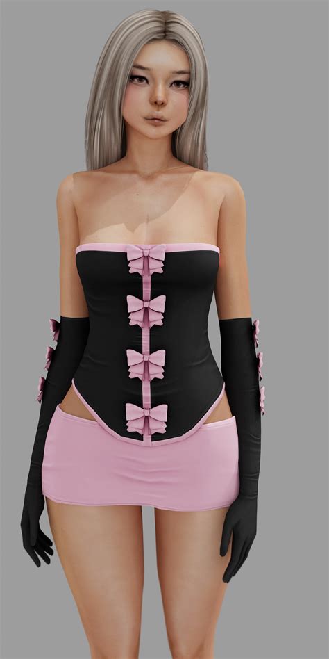 Articat Sexy Strapless Bows Clothing Loverslab