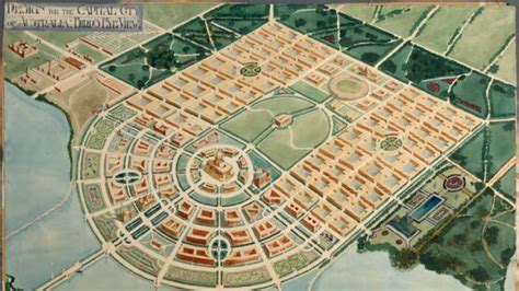 Idealised Plan of Canberra - Never Built Monuments