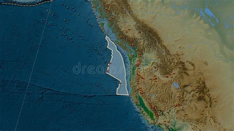 Earthquakes Around the Juan De Fuca Plate. Physical Map Stock Illustration - Illustration of ...