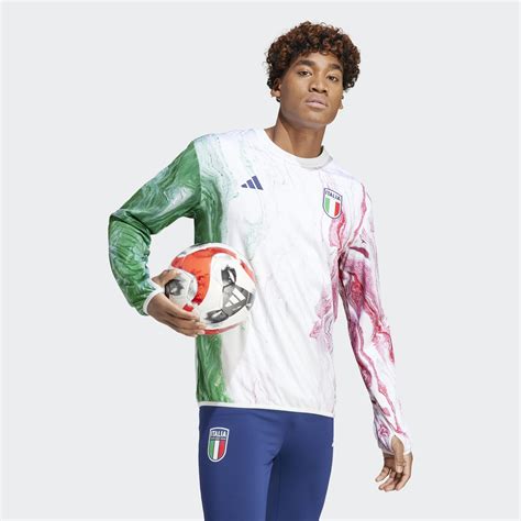 Italy Pre Match Warm Top Green White Red Football Shirt Culture