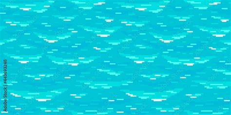 Pixel art water background. Seamless sea texture backdrop. Stock Vector ...