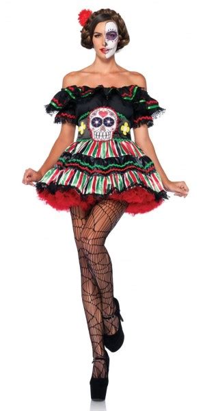 Dia de los Muertos Kostüm Dana für Damen Party ch