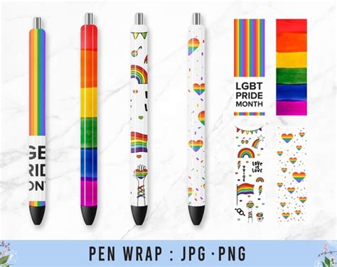 Lgbtq Pen Wrap Pride Month Pen Wrap Love Is Love Pride Etsy