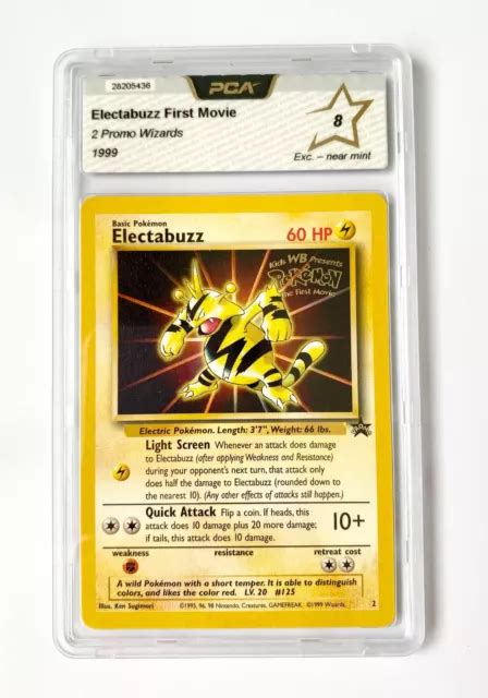 Electabuzz First Movie Promo Wizards Carte Pok Mon Card Rare Pca