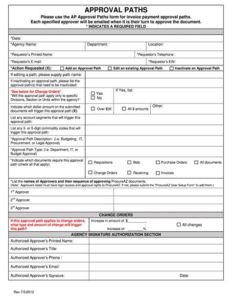 Fillable Online Spo Az APPROVAL PATHS Fax Email Print PdfFiller