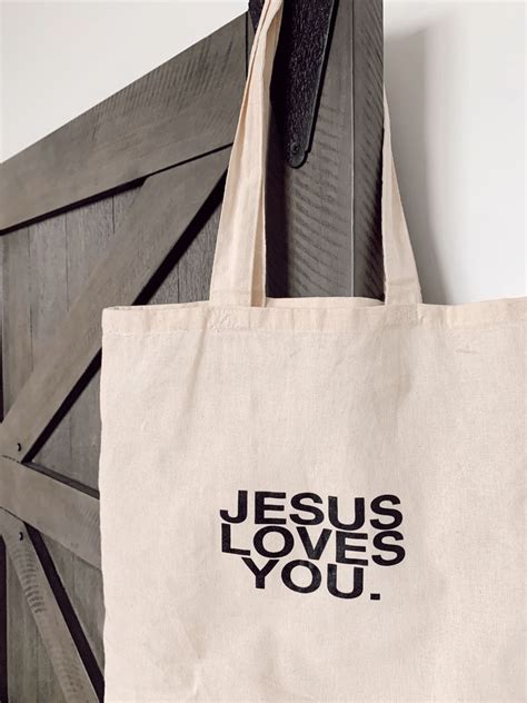 Jesus Loves You Canvas Tote Bag