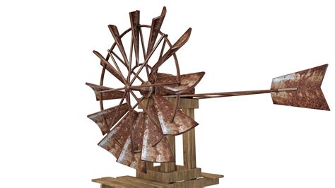 Old Farm Windmill D Model Cgtrader