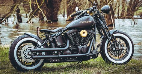 Customized Harley Davidson Softail Cross Bones Motorcycles By Thunderbike