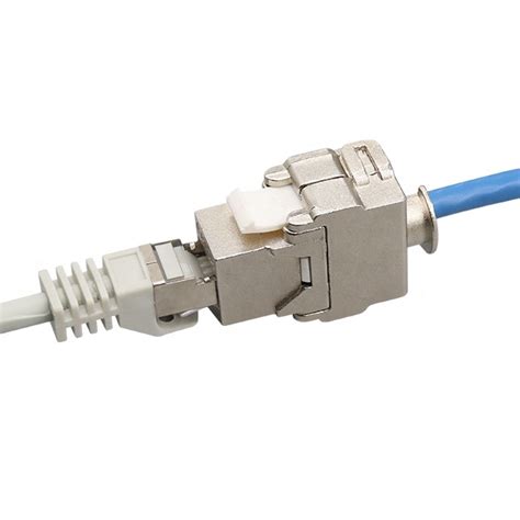 Wholesale RJ45 Cat6A STP 180 Degree Toolless Keystone Jack Manufacturer