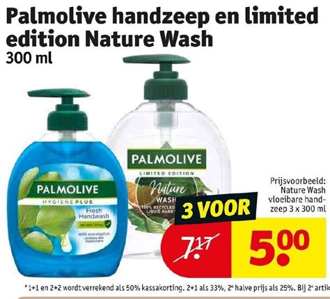 Palmolive Handzeep En Limited Edition Nature Wash Ml Aanbieding Bij