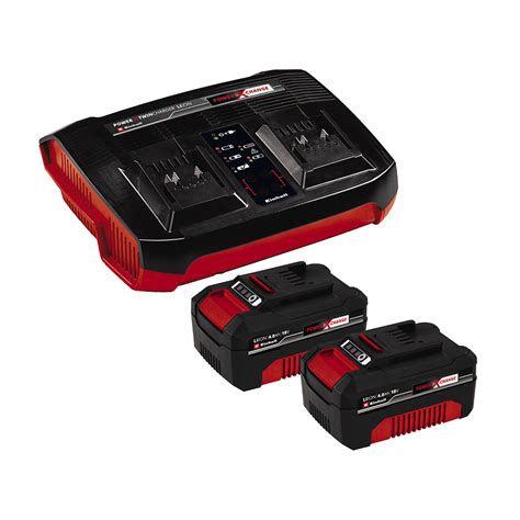 EINHELL aku set 2xAku 18V 4 0Ah 1xpunjač dvostruki Twincharger PXC