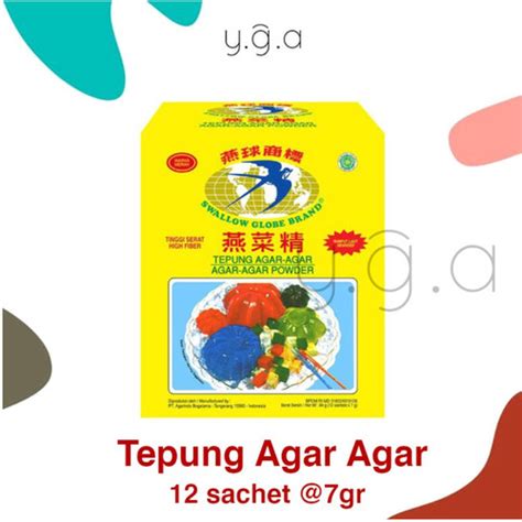 Jual Swallow Globe Tepung Agar Agar Box 12 X 7gr Cokelat Kota