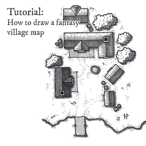 Tutorial: how to draw a fantasy village map - Paths Peculiar