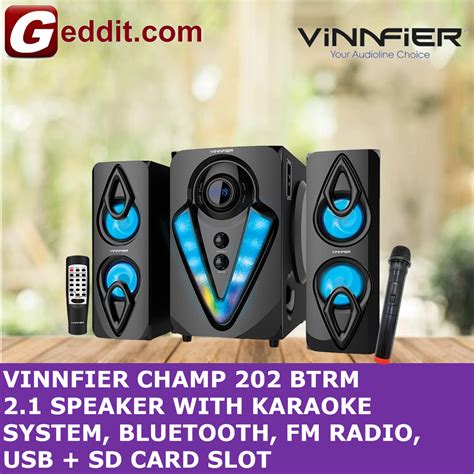 Vinnfier Champ Btrm Speaker With Karaoke System Bluetooth Fm