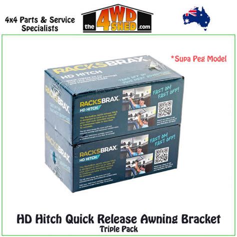 Hd Hitch Quick Release Awning Bracket Triple Kit Supa Peg Model