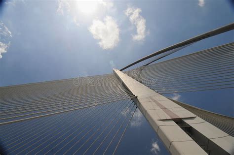 Daylight Scenery View Of Seri Wawasan Bridge Or Putra Bridge In