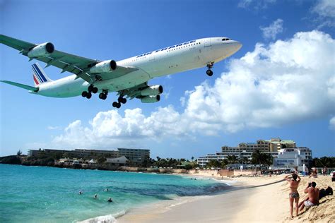 Planes Landing Over Maho Bay Beach