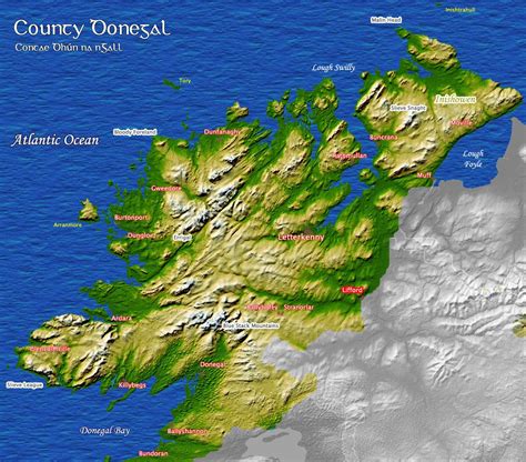 Map Of County Donegal Donegal County Donegal Donegal Ireland