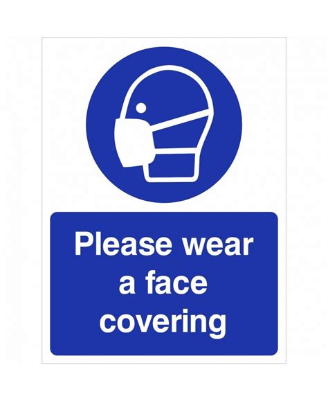 Please Wear A Face Covering Sign