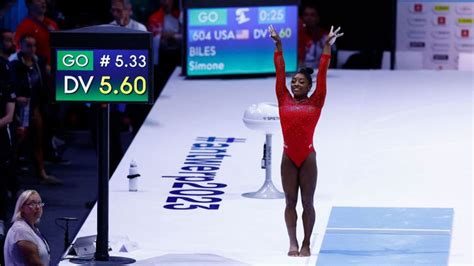 Simone Biles Wins Vault Silver At World Championships After Falling On