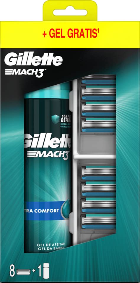 GILLETTE Mach 3 zestaw do golenia żel wkłady do maszynki do