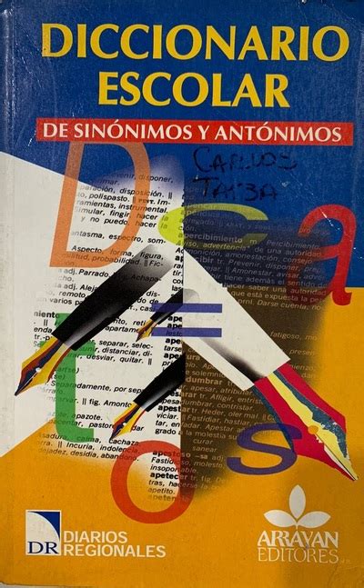 Ecolectura Diccionario Escolar De Sin Nimos Y Ant Nimos