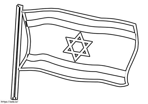 Israel Flag coloring page