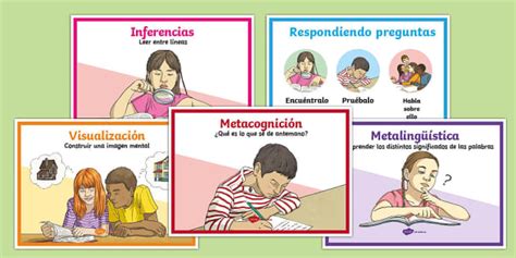 P Sters Estrategias De Lectura Hecho Por Educadores