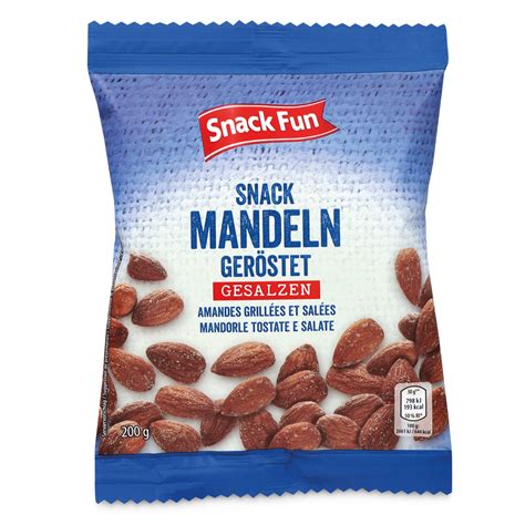 SNACK FUN Geröstete Mandeln Geröstet und Gesalzen HOFER