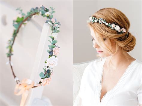 Braut Blumenkranz Hochzeit Haarband Blumen Haarschmuck Etsy De