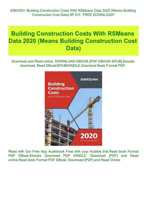 Ebook Building Construction Costs With Rsmeans Data Means