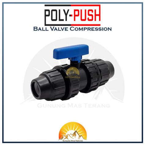 Jual Poly Push Hdpe Fitting Ball Valve Compression Bolvalep Mm