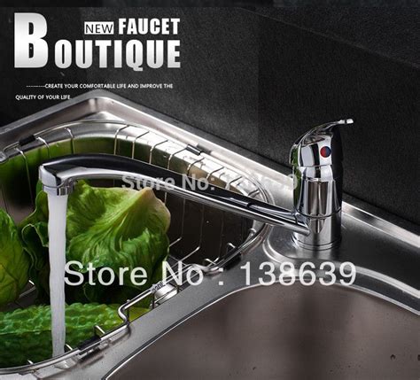 Free Shipping Kitchen Faucets Basin Mixer Tap Chrome Polished Swivel