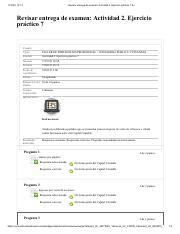 Revisar Entrega De Examen Actividad Ejercicio Pr Ctico Pdf