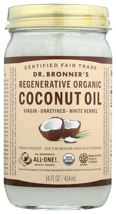 Amazon Dr Bronners Organic White Kernel Virgin Coconut Oil 14