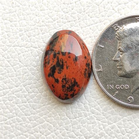 Mahogany Obsidian Cabochon 15 Carat 25X17X6 MM Oval Shape Designer Red ...